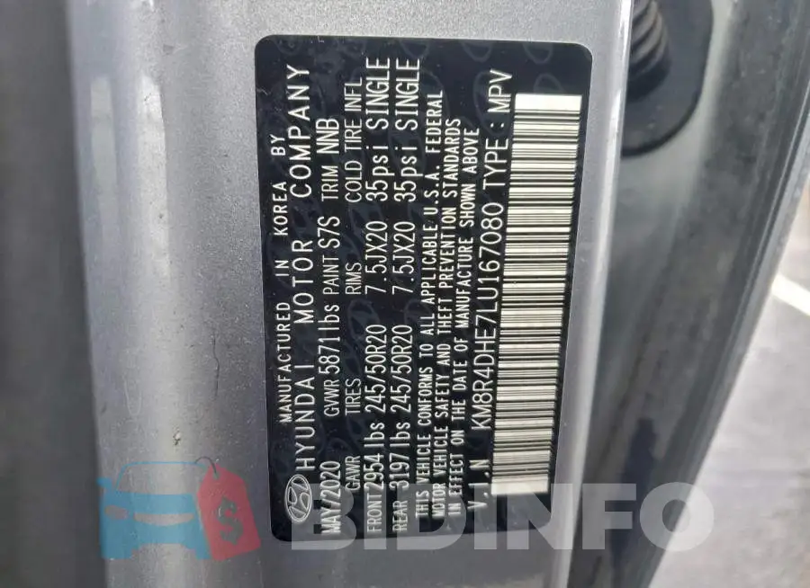 KM8R4DHE7LU167080 Photo# 13