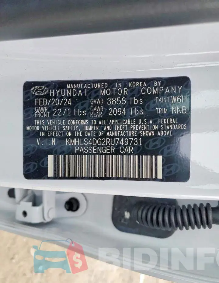 KMHLS4DG2RU749731 Photo# 12