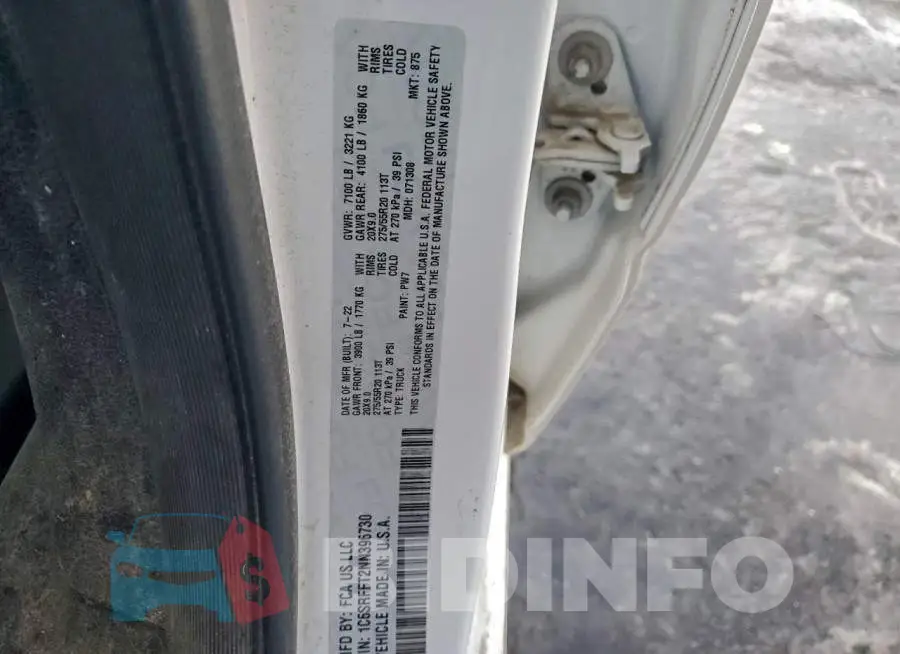 1C6SRFFT2NN396730 Photo# 12