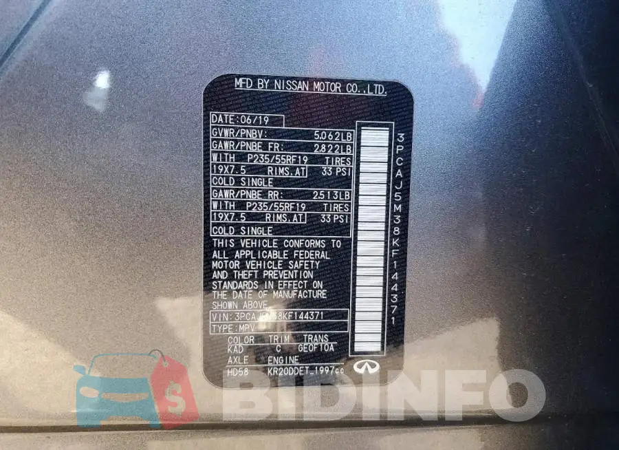 3PCAJ5M38KF144371 Photo# 13