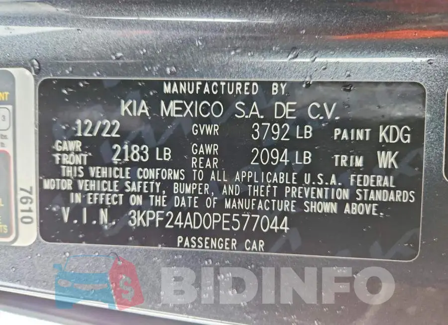 3KPF24AD0PE577044 Photo# 13