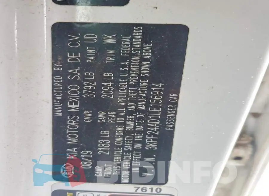 3KPF24AD1LE156914 Photo# 13