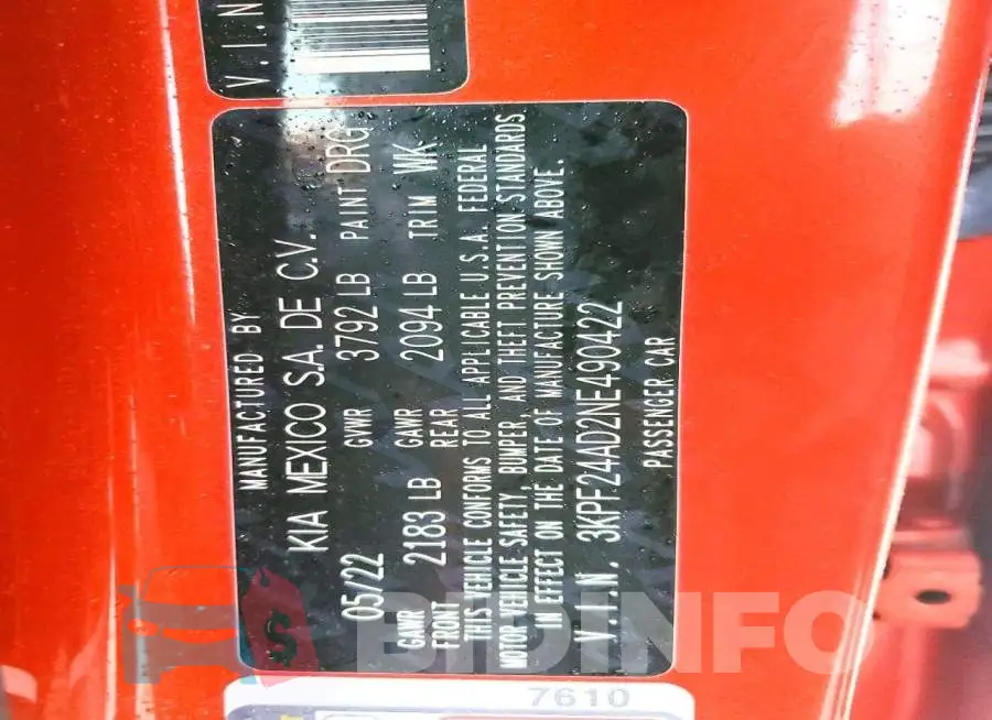 3KPF24AD2NE490422 Photo# 12