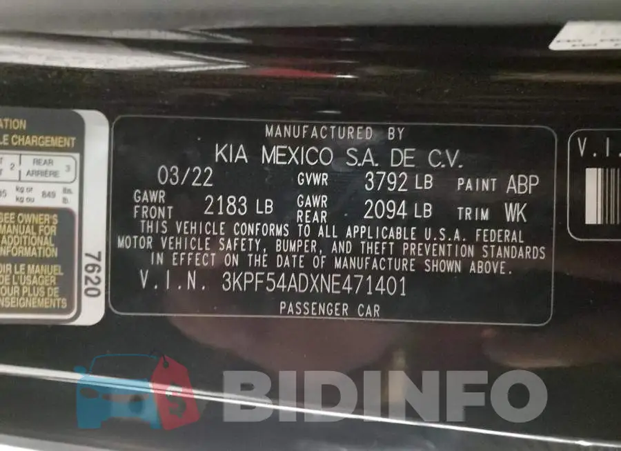 3KPF54ADXNE471401 Photo# 13