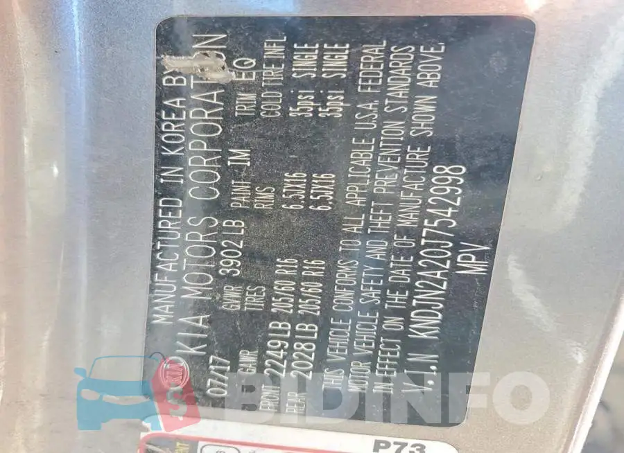 KNDJN2A20J7542998 Photo# 12