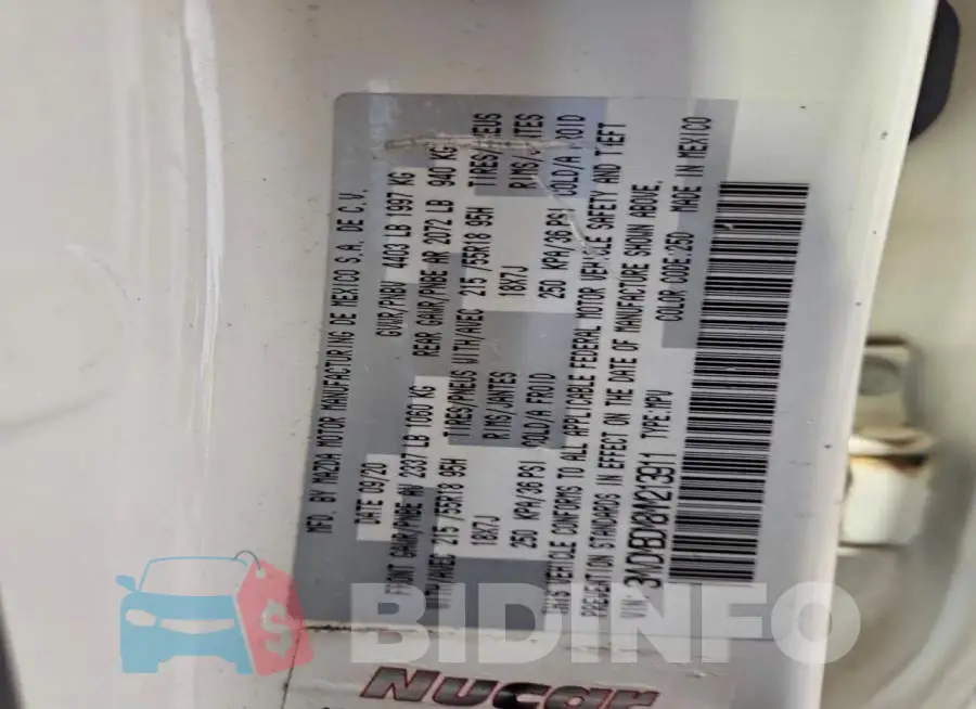 3MVDMBDM8MM213911 Photo# 13