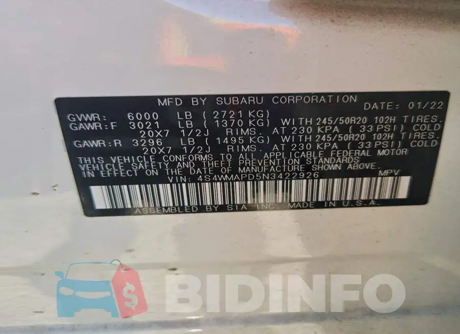 4S4WMAPD5N3422926 Photo# 12
