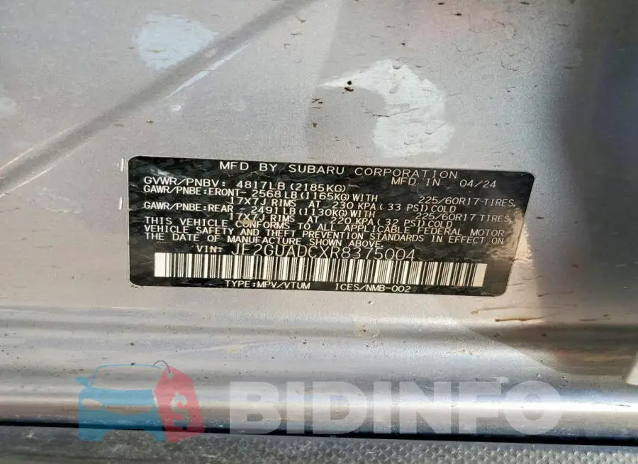JF2GUADCXR8375004 Photo# 13