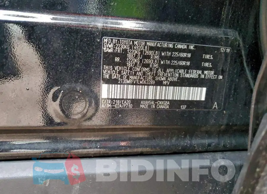2T3DWRFV1LW063289 Photo# 13