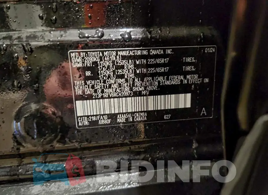2T3P1RFV6RC420973 Photo# 13