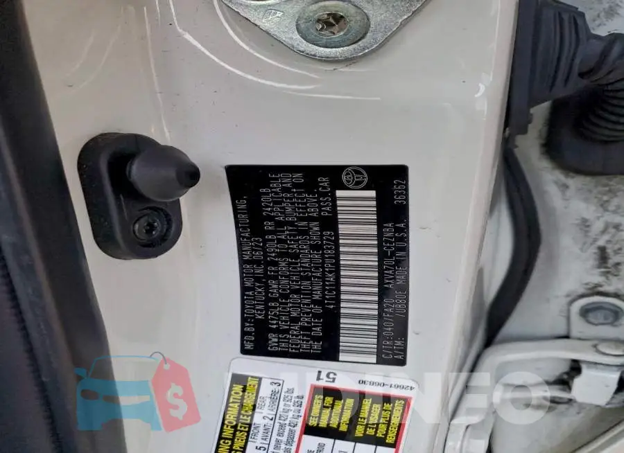 4T1C11AK1PU183729 Photo# 12