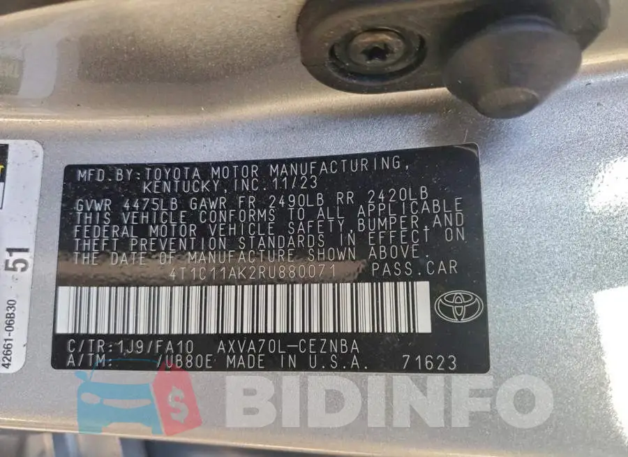 4T1C11AK2RU880071 Photo# 12