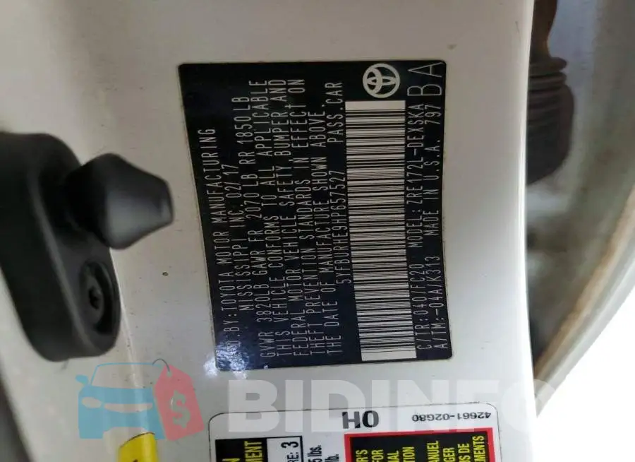 5YFBURHE9HP657527 Photo# 13