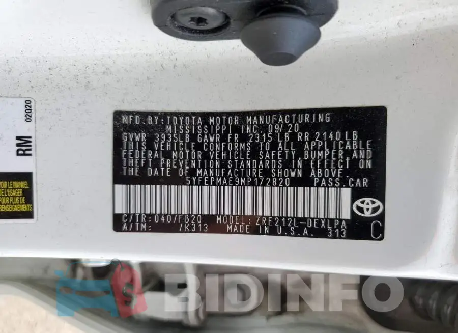 5YFEPMAE9MP172820 Photo# 12
