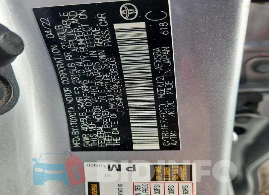 JTDS4MCE9N3508503 Photo# 13