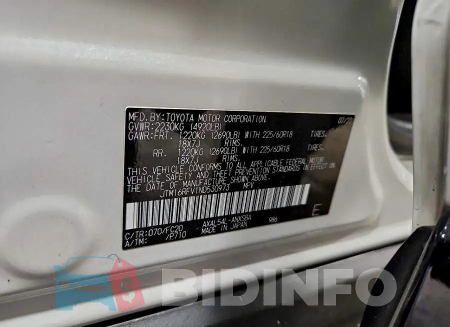 JTM16RFV1ND530973 Photo# 13