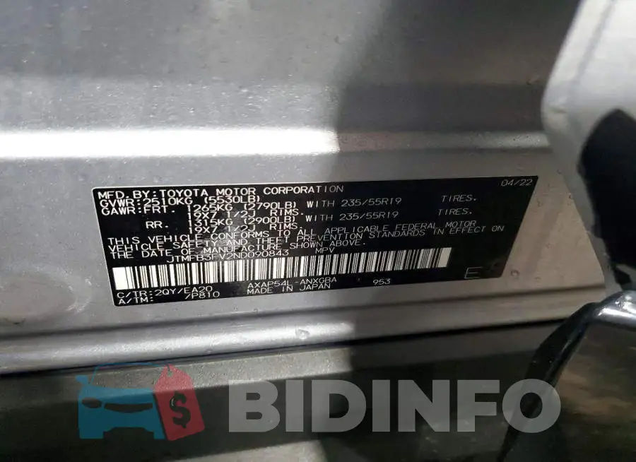 JTMFB3FV2ND090843 Photo# 13