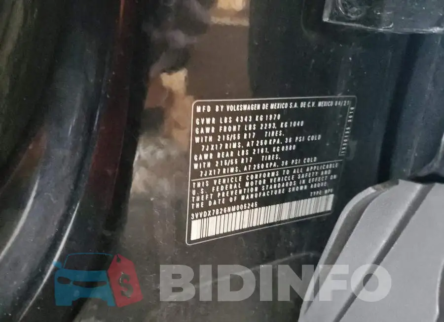 3VVDX7B26NM005245 Photo# 13