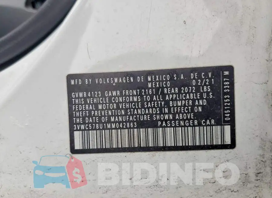 3VWC57BU1MM042863 Photo# 12