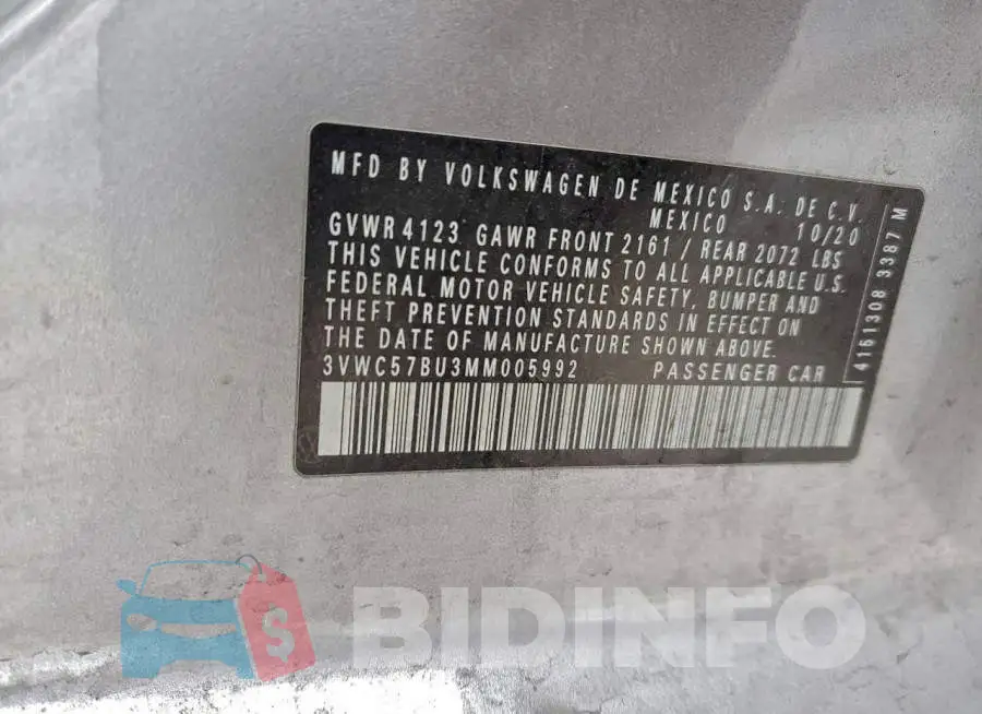 3VWC57BU3MM005992 Photo# 12