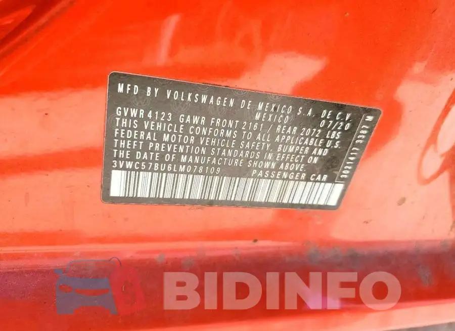 3VWC57BU6LM078109 Photo# 12