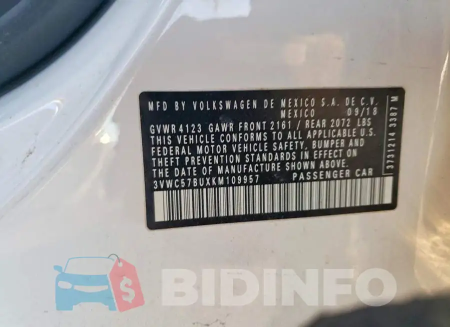 3VWC57BUXKM109957 Photo# 12