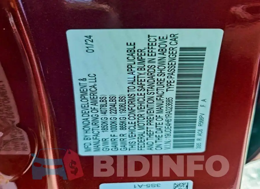 19UDE4H61RA023685 Photo# 13