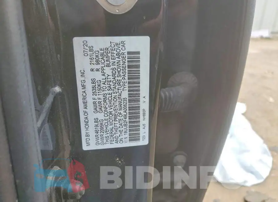 19UUB2F49LA006235 Photo# 12