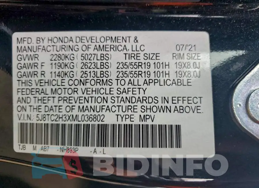 5J8TC2H3XML036802 Photo# 13