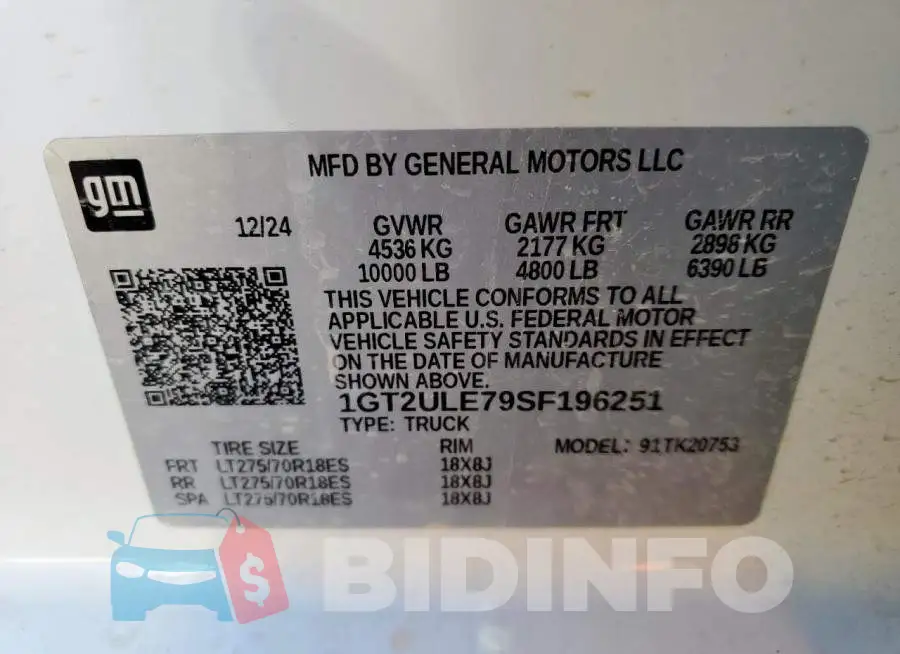 1GT2ULE79SF196251 Photo# 12