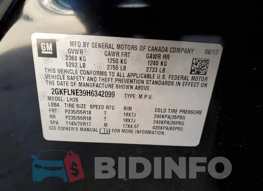 2GKFLNE39H6342099 Photo# 12
