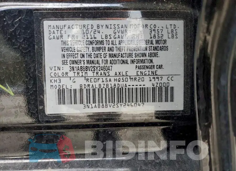 3N1AB8BV2SY246047 Photo# 12