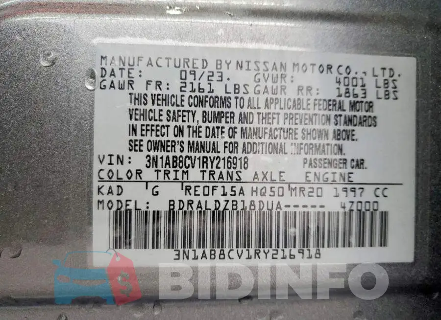 3N1AB8CV1RY216918 Photo# 12