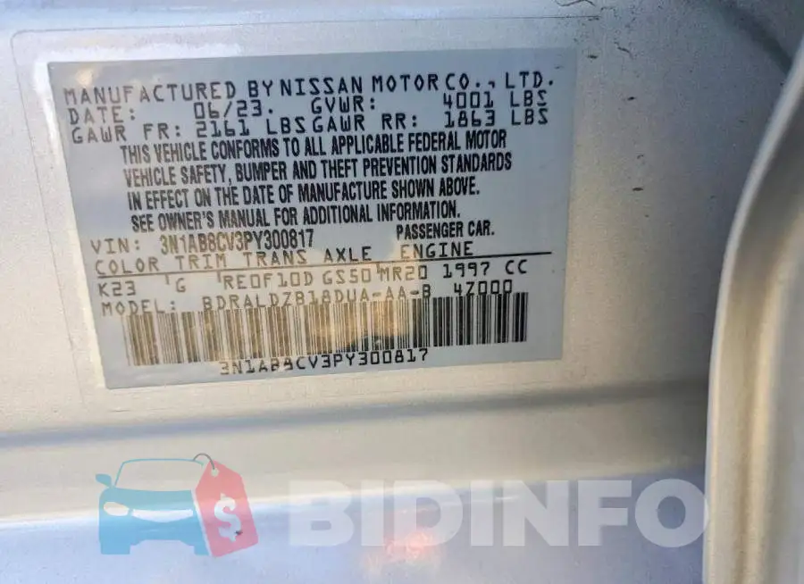 3N1AB8CV3PY300817 Photo# 12