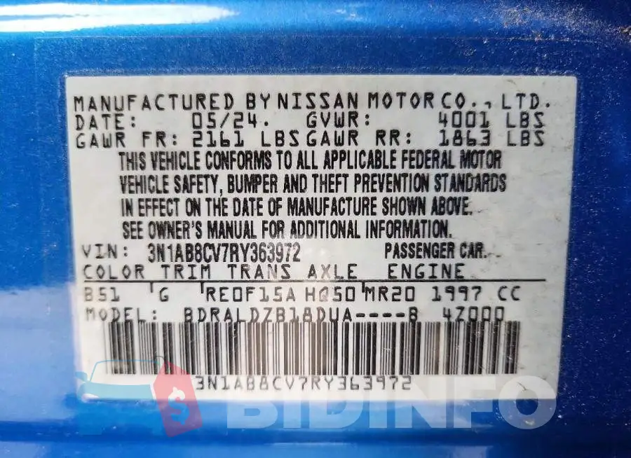 3N1AB8CV7RY363972 Photo# 12
