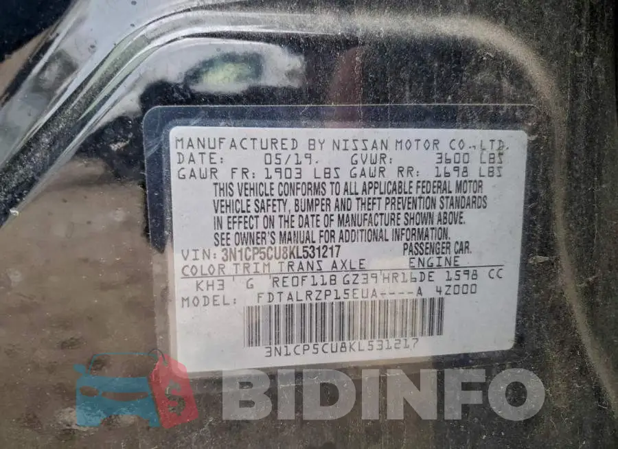3N1CP5CU8KL531217 Photo# 13