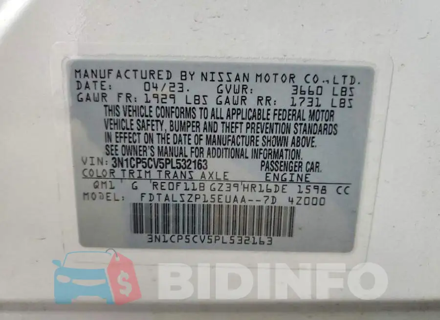 3N1CP5CV5PL532163 Photo# 13