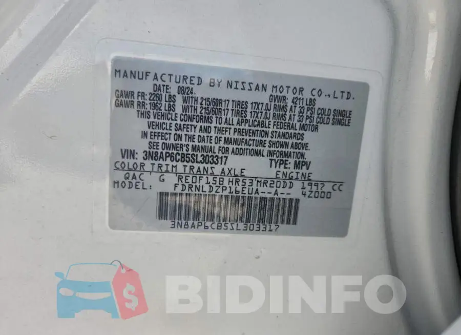3N8AP6CB5SL303317 Photo# 14