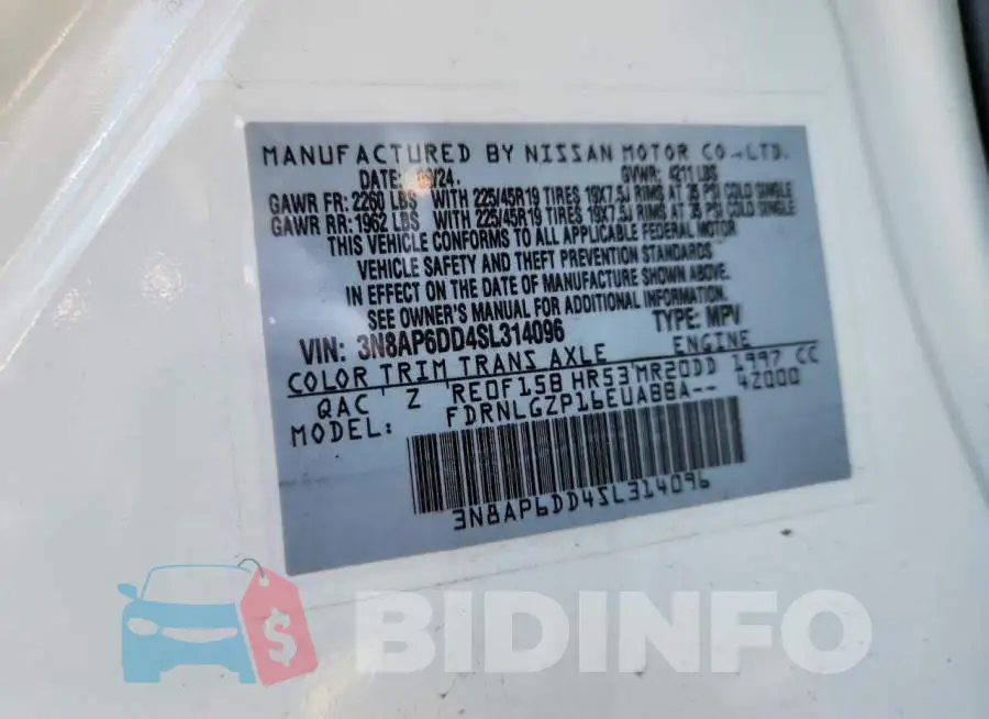 3N8AP6DD4SL314096 Photo# 13
