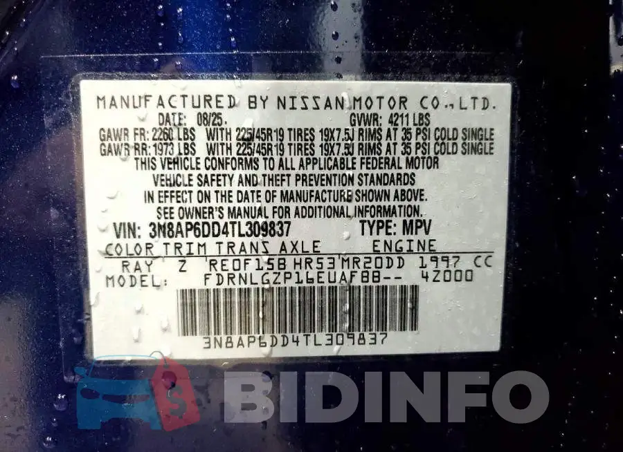 3N8AP6DD4TL309837 Photo# 14