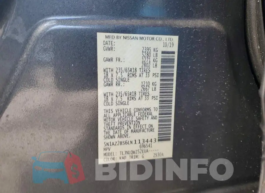 5N1AZ2BS6LN113443 Photo# 13