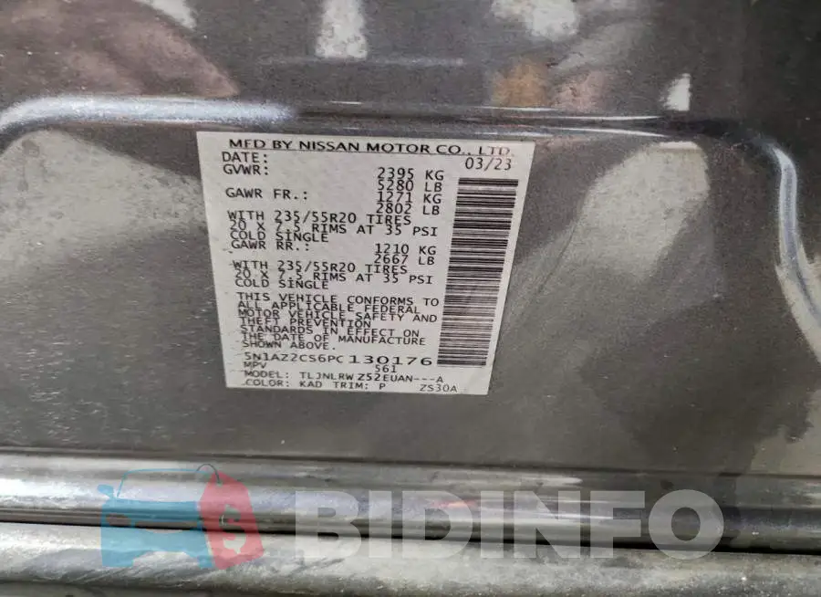 5N1AZ2CS6PC130176 Photo# 14