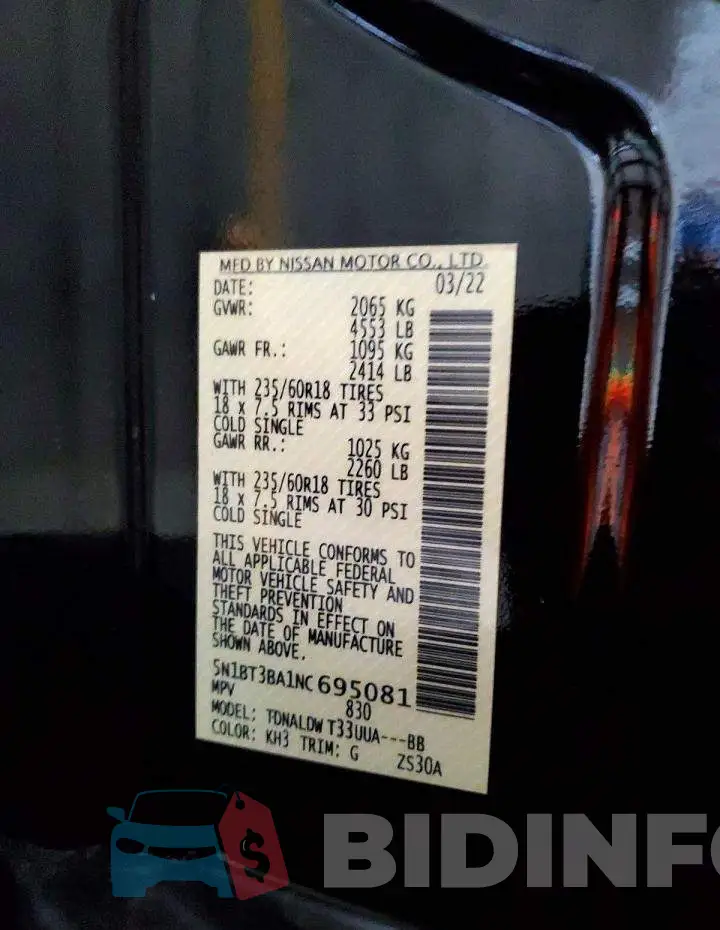 5N1BT3BA1NC695081 Photo# 13