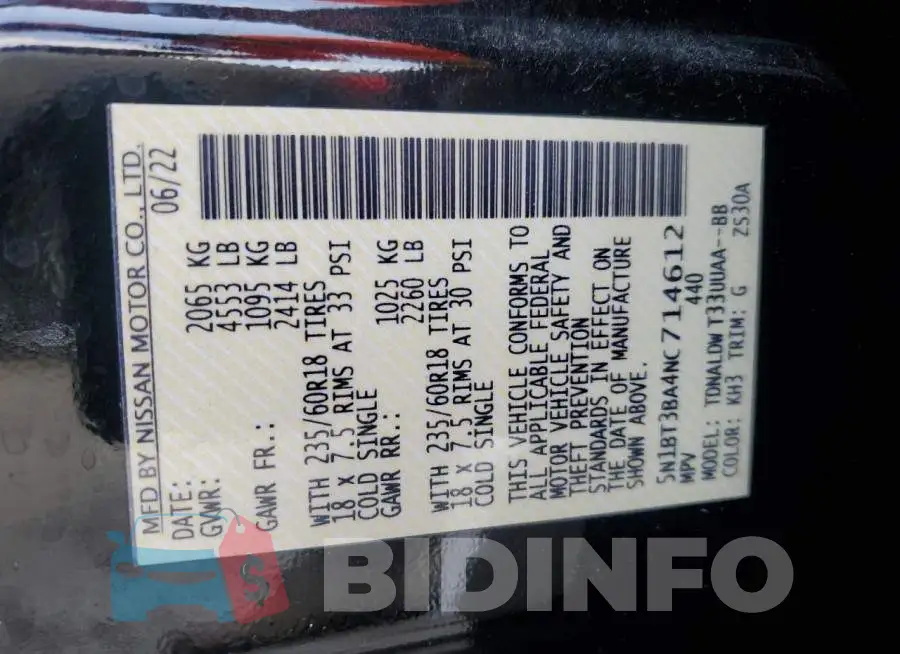 5N1BT3BA4NC714612 Photo# 13