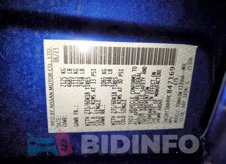 5N1BT3BB4PC847169 Photo# 13