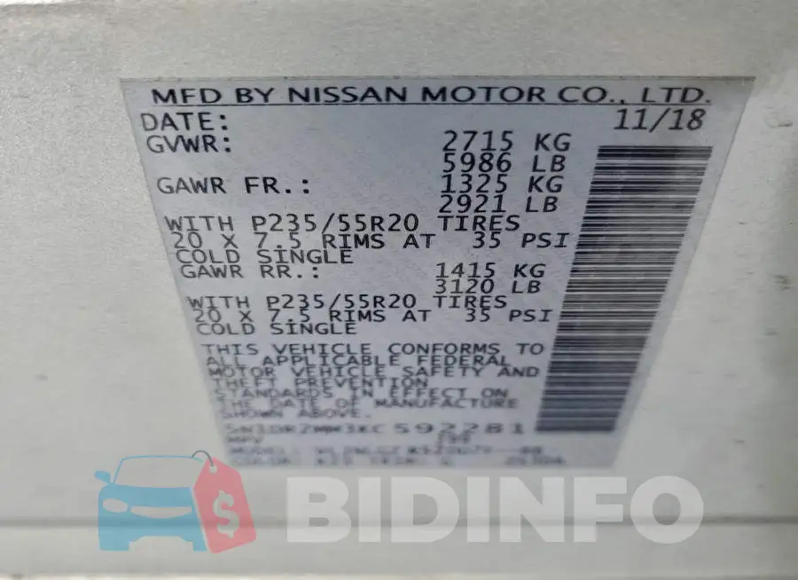 5N1DR2MM3KC592281 Photo# 13