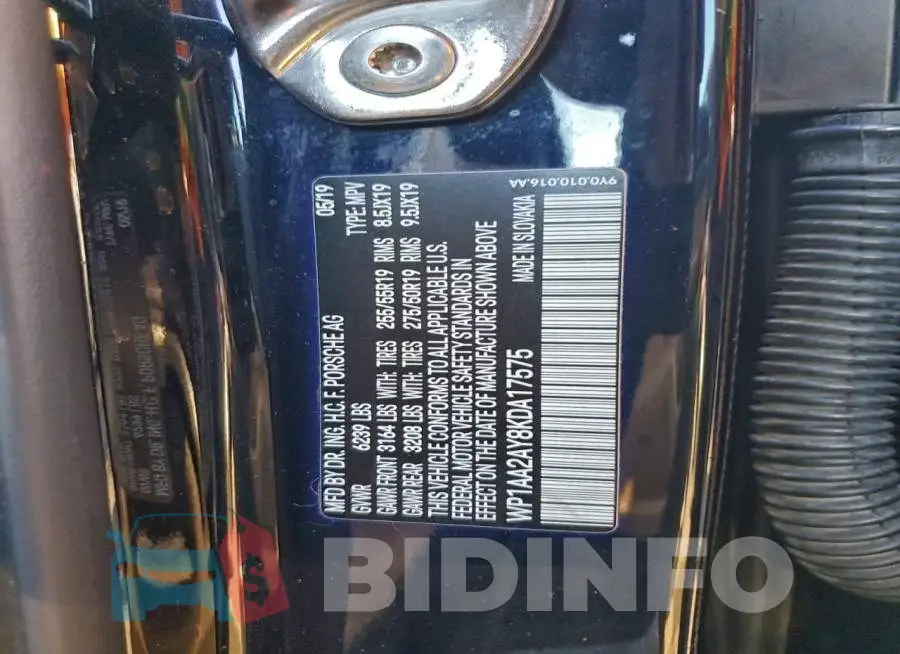 WP1AA2AY8KDA17575 Photo# 13