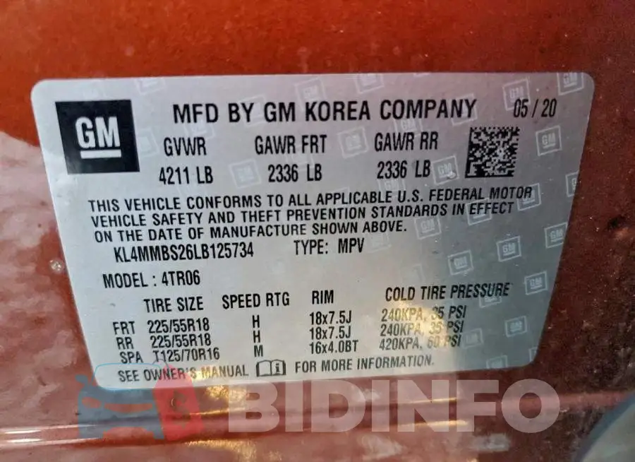 KL4MMBS26LB125734 Photo# 13