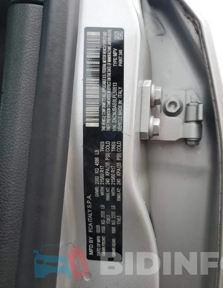 ZACNJBAB9LPL50513 Photo# 13