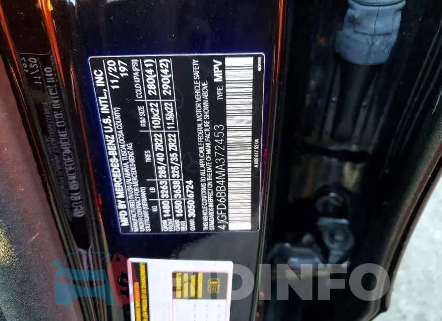4JGFD6BB4MA372453 Photo# 13